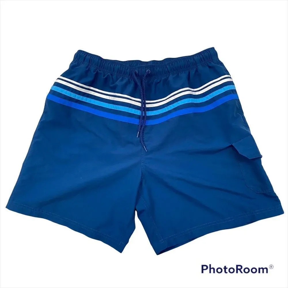 Men’s Tommy Hilfiger Blue‎ Lined Swim Trunks Size XXL